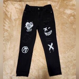 Youth Black Distressed Jeans